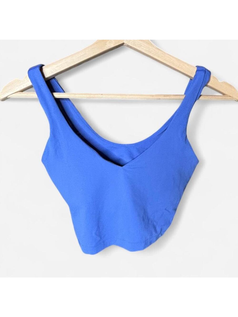 Lululemon Align Cropped Tank Top Size 2 Periwinkle Blue V-Neck Cami